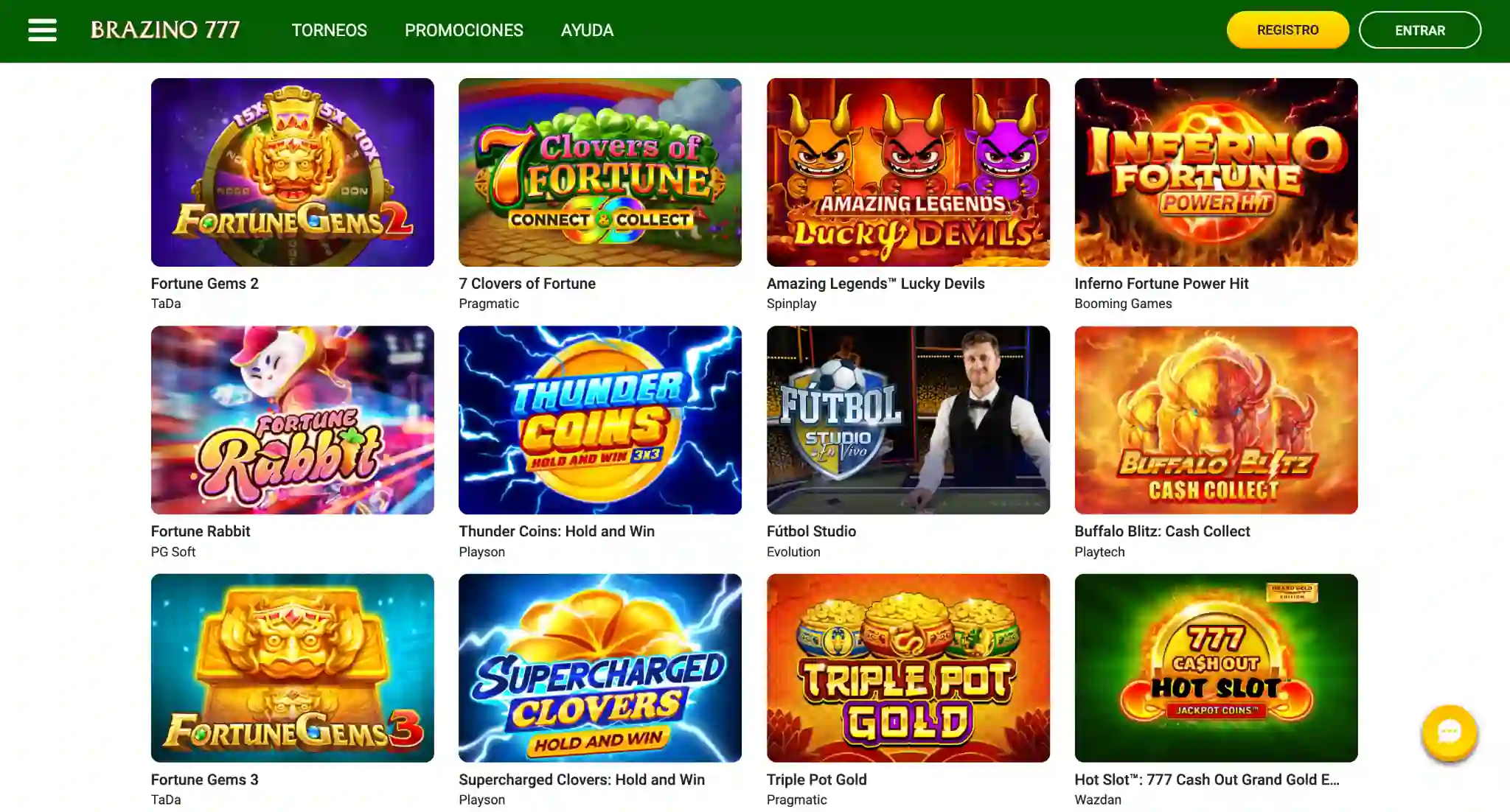 Juegos de casino Brazino777